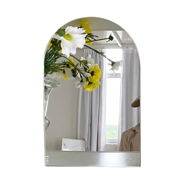 Acrylic Silver Mirror Door Shaped Wall Sticker