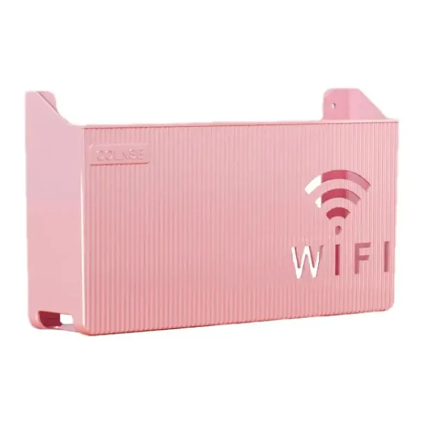 Router Storage Box Wall-mounted Plastic Cable Power Bracket Box Home Decoration Wireless Router Wifi Decoration Set-top Box Rack( random color ) - Image 8