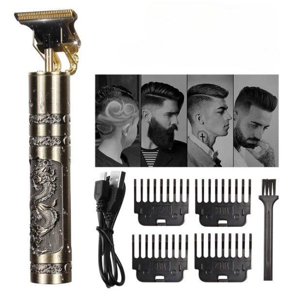 (T9 Metal Trimmer)  Professional  Beard Trimmer  Haircut Shaving Machine for Men