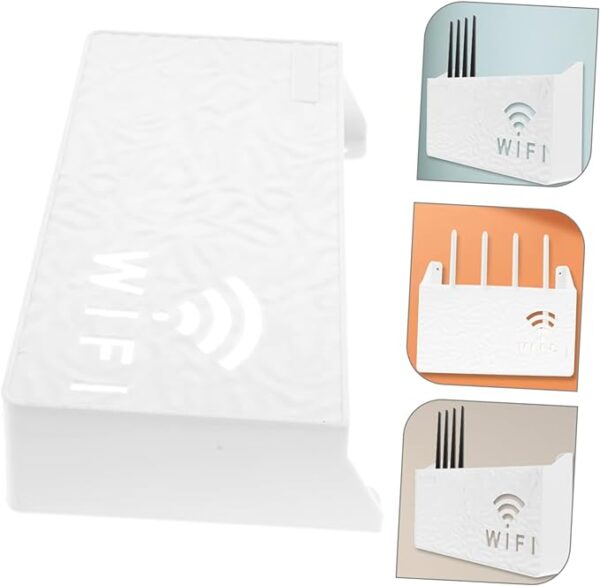 Router Storage Box Wall-mounted Plastic Cable Power Bracket Box Home Decoration Wireless Router Wifi Decoration Set-top Box Rack( random color ) - Image 7