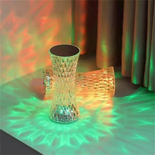 LED Touch Sensor Diamond Table Lamp Small Waist Crystal Decoration Light For Bar Bedroom Bedside Coffee Desk Night Lighting Gift