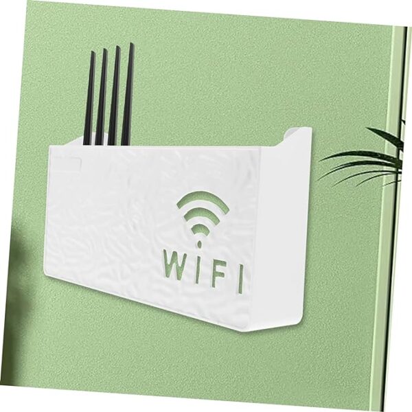 Router Storage Box Wall-mounted Plastic Cable Power Bracket Box Home Decoration Wireless Router Wifi Decoration Set-top Box Rack( random color ) - Image 6