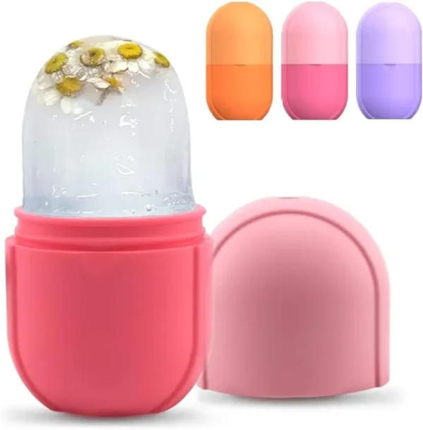 Silicone Cube Tray Shape Face Facial Ice Roller | Massage Face Roller | Frozen Facial Reusable Ice Face Roller Skincare Tool - Image 5