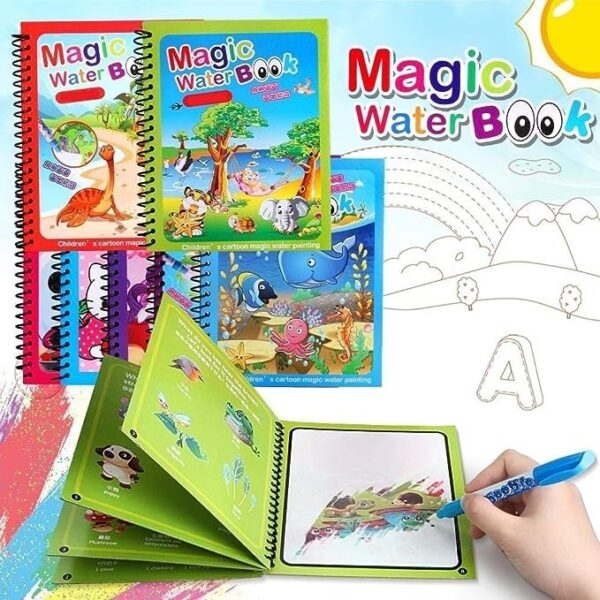 Magic Coloring Book with Water Pen (random design )