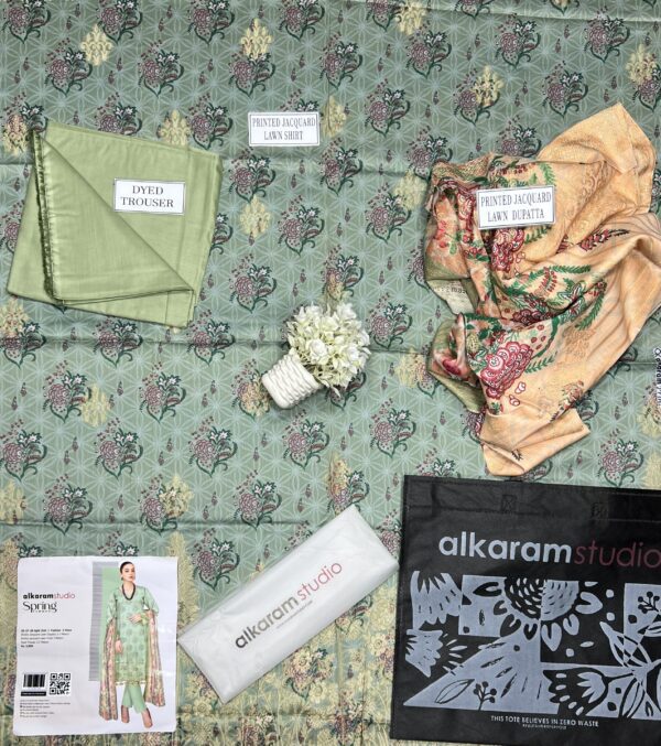 Alkaram Studio 3 PIECES, unstitched suits Casual Wear| Summer 24 - Image 2