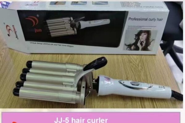 Hair Crimper, 5 Barrel Easy Curling Iron Wand 14 Levels Temperature Adjustable for Do Hairstyle for Girls for Curly Hair - Image 5