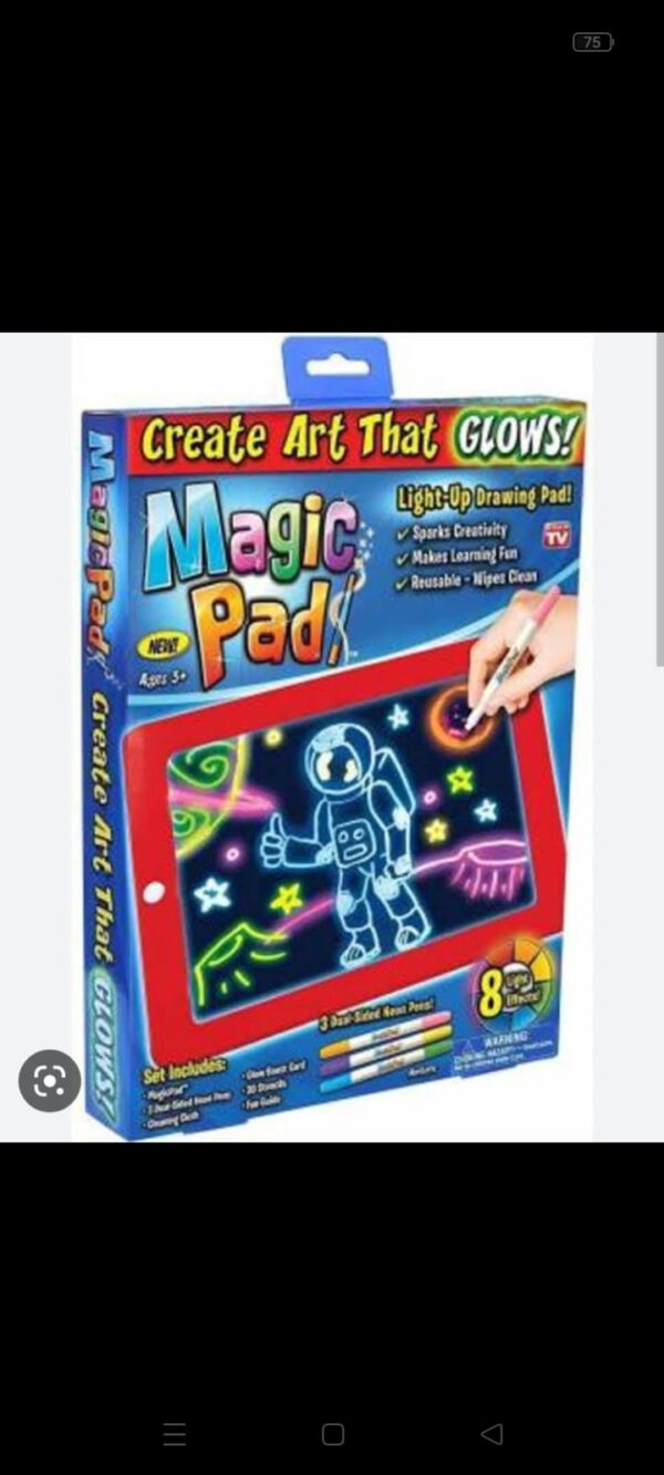 Magic Pad Create Art That GLOWS Light Up LED Board Draw For Sketch / Create / Doodle / Write / Learning Tablet - Image 3