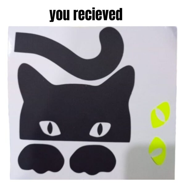 Unique Glow In The Dark Cat Sticker For Switch Board Art With Glowing Eyes - Image 4