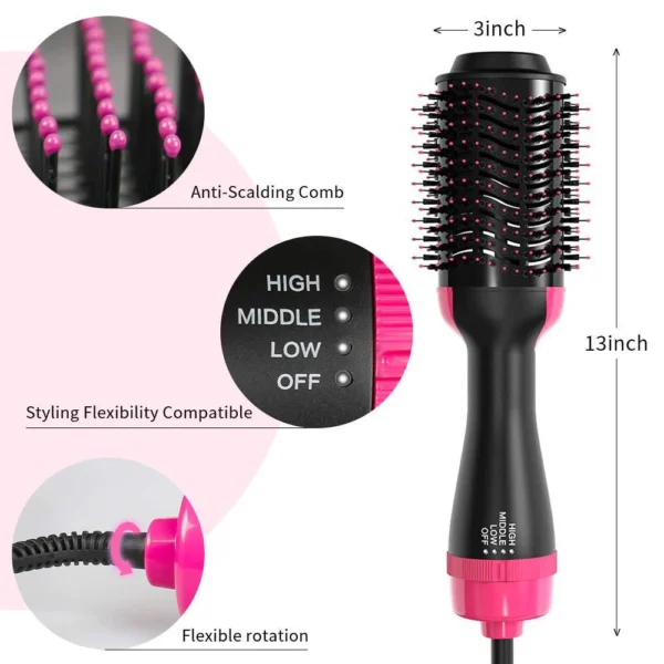 One Step Hot Air Brush (Dryer + Styler) 3 in 1 - Image 2