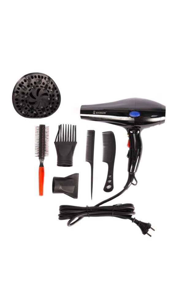 (black )Shinon Hair Dryers Salon Home Used Professional Blow Hair Dryer With  complete accessories - Image 2